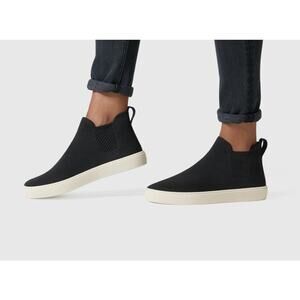 Rothy's Black + Black Chelsea Slide On High Top Slip On Sneaker Size 9.5